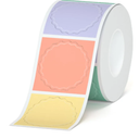 HPRT Thermal Labels for T20/T260LR, Waterproof Sticker Paper, Thermal Tape for T260LR Label Maker, 1.34" x 1.34"（34X34mm Colored Round Labels for DIY Logo Design, Jar Label, Name Tag