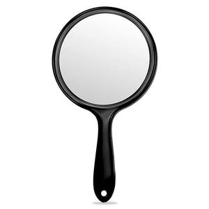 OMIRO Hand Mirror, Double-Sided Handheld Mirror 1X/3X Magnifying Mirror with Handle, Pack of 1 (Transparent Black)