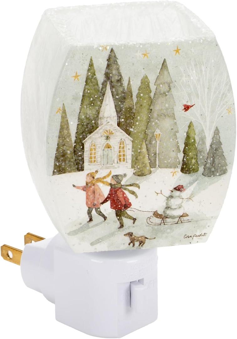 Cottage Garden Stony Creek Magical Winterland Frosted Glass 4.75 x 3 Plug in Night Light