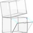 HOYOJA Clear Acrylic Display Case, Large Stackable Storage Bins Magnetic Attraction Lids, 1 Pack Acrylic Box Showcase for Collectibles, Figures, Cosmetic, Purse, Handbag, Wallet, 10.7x8.6x14.2 inch
