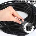 Frienda 100 ft Latex Rubber Tubing 3/8 Inch Od 1/4 Inch ID Surgical Slingshot Bands Rubber Medical Sling Band Fitness Hose Tubing(Black)