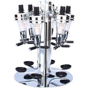 Revolving Alcohol Caddy Alcohol Liquor Dispenser Bar Dispenser Bottle Liquor Dispenser Bar Rotating Liquor Holder 6 Bottle Professional Alcohol Dispenser Station