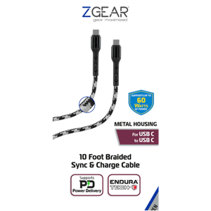10 ft braided sync and charge cable