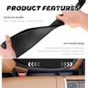 2 x 2PCS Car Seat Gap Filler Organizer with Charging Opening,Multifunctional Car Gap Filler Stop Things from Dropping,Universal Car Accessories Car Seat Storage Box for Phone Key Sunglasses (Black)