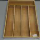 Besilord Silverware Organizer Kitchen Drawer Organizer Utensil Organizer Bamboo Silverware Holder Cutlery Organizer in Drawer Flatware Organizer Tray (5 slots, Natural)