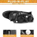 WEELMOTO Headlights for 2007-2009 Hyundai Elantra (NOT FIT HATCHBACK) Headlight Assembly Compatible with 2007 2008 2009 Hyundai Elantra (submodel: GLS, SE) Headlamp Replacement with Bulbs