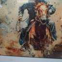 Cowboy Wall Art Pictures Vintage Horse Poster Canvas Prints Western Cowboy Artwork Wall Decor for Living Room Bedroom Office Home Decorations Framed Ready to Hang (28''H x 44''W)