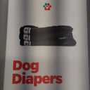 Pet Parents Washable Dog Diapers (3pack) + Extendrs of Durable Doggie Diapers, Premium Dog Diapers Female & Male (Black) (Large (19-27"))