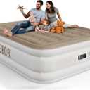 Sebor Air Mattress Queen with Built-in Pump 18", Comfortable Self-Inflating Air Mattress with High-Speed Pump, Durable Blow Up Mattress Queen with Storage Bag for Guests, Camping, Travel