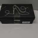 mysoft Women's Strappy Stiletto Heels Open Square Toe Ankle Strap Dress Shoes 3 Inch Kitten Heeled Sandals Size 7,5