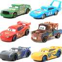 6 Pcs Car Toys, Car Movie Die-cast Toy Car Set, 1:55 Ratio, Birthday Gifts for The Kids (6 Pieces)