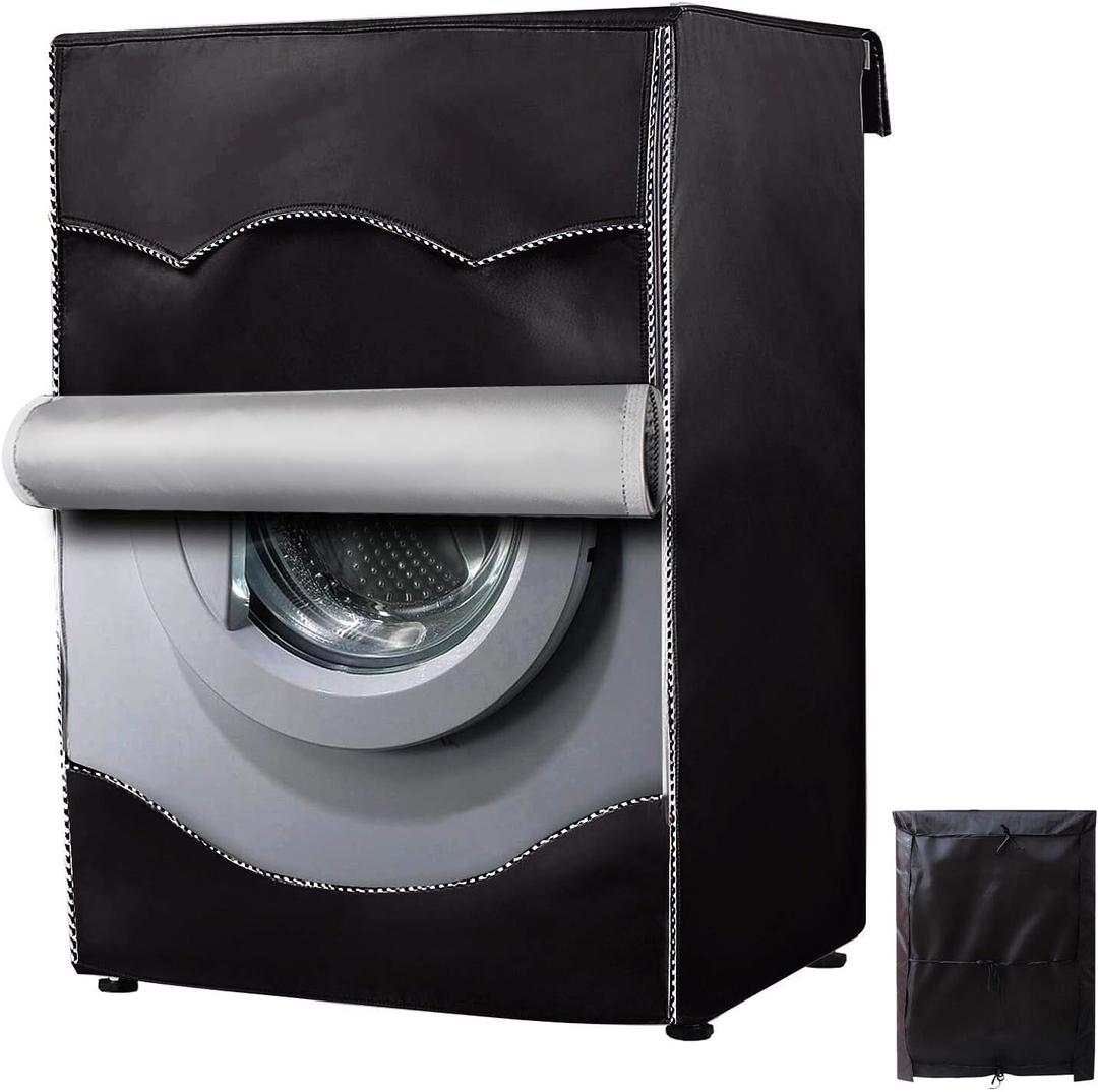 Washing Machine Cover,Washer/Dryer cover For Front-loading Machine Waterproof Dust-proof (XXL, Black) Washing Machine Cover,Washer/Dryer cover For Front-loading Machine Waterproof Dust-proof (XXL, Black)