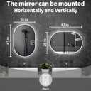 Oval LED Bathroom Mirror, 26"x 42" Frameless LED Mirror with Front Light and Backlit, Anti-Fog, Dimmable Modern Wall Mounted Lighted Mirror, Pill-Shaped Smart Mirror Bathroom