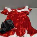 RSLOVE Christmas Outfits for Women - Sexy Christmas Dress with Cape 2Pcs Velvet Santa Costume Xmas Babydoll Furry, Medium