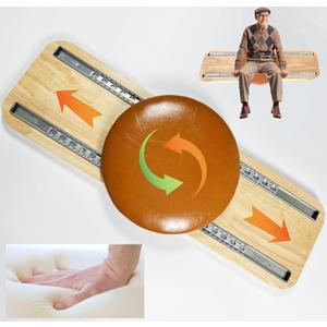 Transfer Board with Soft seat-Patient Slide Assist Device for Transferring Patient Elderly,and Disabled from Wheelchair to Bed,Toilet,Bathtub,Car Wooden Sliding Boards Platform (Brown)1