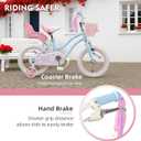 Glerc Petal Girls Bike, 16 Inch Kids Bike for Ages 2-9 Years Old Children, Princess Style Kids Bicycle with Training Wheels & Basket & Streamers, Multiple Colors, 16 Inch
