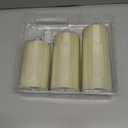 TECHLONG 3 Pack Flickering Flameless Candles Battery Operated with Timer, 3D Moving Flame Last 1000+ Hours, Ivory Real Wax Electric LED Pillar Candle for Wedding Christmas Decorations (3" x 5"6"7")