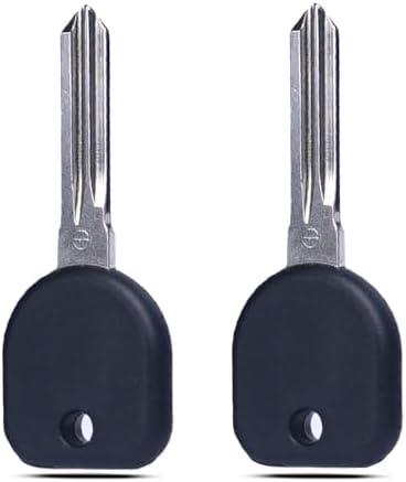 SUPALAND Blank Key Replacement Fits for Chevy Malibu Avalanche Cobalt Equinox GMC Acadia Savana Sierra Yukon Pontiac G5 G6 Cadillac Escalade CTS Car Uncut Ignition Transponder Key Circle B111 ID46