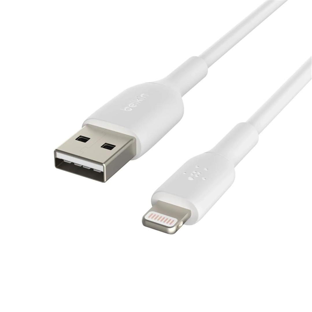 Belkin BoostCharge Lightning Cable - 6.6ft/2M - MFi Certified Apple iPhone Charger USB to Lightning Cable - iPhone Cable - iPhone Charger Cord - Apple Charger - USB Phone Charger - White