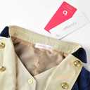 ReliBeauty Washington Costume Boys Hamilton American Colonial Uniform with Wig (L)