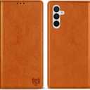 ZZXX for Samsung Galaxy A16 Wallet Case with [RFID Blocking] Card Slot Stand Strong Magnetic Leather Flip Fold Protective Phone Case for Samsung Galaxy A16 Case Wallet(Brown-6.7 inch)