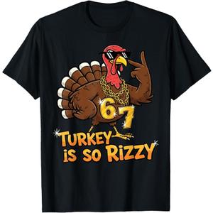 Funny Turkey is So Rizzy Thanksgiving Meme 67 T-Shirt