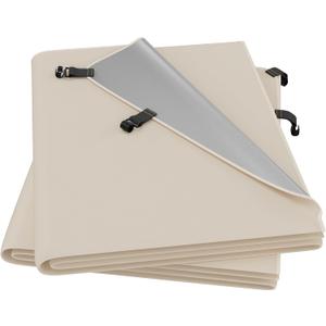 EAST OAK Sun Shade Sail Canopy Cover for EAST OAK Screen House & Pop-Up Tent 6 x 6 FT, Sun Protection, UPF 50+, 210D Oxford Silver-Coated Fabric, 68" x 63", Pack of 2 (Not Include Tent) (Beige)
