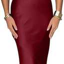 Memoriesea Women's Elegant Sleeveless High Neck Tie Cocktail Wedding Party Maxi Dress (Red, M)