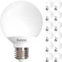 Sunco 12 Pack G25 LED Light Bulbs, Vanity Globe Bathroom Light Bulb, 450 LM, 5000K Daylight, 6W (40W Equivalent), Dimmable Mirror Vanity Decorative Bulb, E26 Base UL