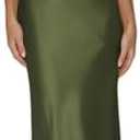 Womens Elegant Satin V Neck Backless Sleeveless Maxi Dress Silk Tie Low Back Formal Cocktail Dresses Wedding Guest, S