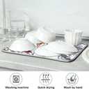 Cute Christmas Snowman Dish Drying Mat, Ultra Absorbent Reversible Microfiber, and Protector for Kitchen Countertops 18 In x 24 In