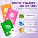 KONEUK 24 Pack Sheet Hydrating Face Masks Skincare, Soothing & Moisturizing Face Mask for All Skin Types, Bulk Collagen Face Mask for Women Skin Care, Facial Masks Set Spa Gifts for Women