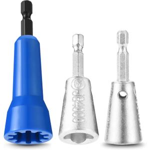 SUTQIGUI 3 Pack Wire Twister Tool for Drill with 1/ 4" Hex Shank, Electrician Tools Wire Nut Twister for Drill, Drill Wire Twister Quick Wire Connector Wire Twisting Tool(3 pcs)