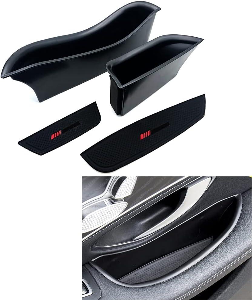 Front Row Door Storage Box Handle Pocket Armrest Phone Container Compatible With Mercedes Benz GLC GLC250 GLC300 GLC350 GLC43 C-Class Sedan C300 C450 C63 W205 2015-2022