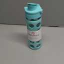 Lifefactory 16-Ounce Glass Water Bottle with Active Flip Cap and Protective Silicone Sleeve, Mint