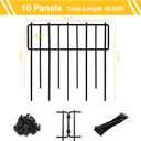 Animal Barrier Fence, 10 Pcs Upgrade 1.26 in Gap Decorative Fences No Dig Fence for Rabbits and Dog Ground Defense, Rustproof Metal Wire Garden Fence Border for Garden & Patio Landscaping