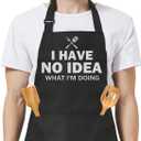 SANDJEST Funny Mens Aprons with Pockets for BBQ Grilling Cooking Grandpa Husband Apron for Birthday Christmas Father's Day