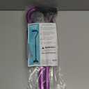 KINGGEAR F1 Walking Stick, Walking Cane for Women & Men, Self Standing Walkers for Seniors with Wrist Strap, Lightweight & Sturdy Offset EVA Handle and Large Quad Base (Purple)