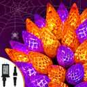 Upgraded 250 LED C6 Connectable Halloween String Lights, 82FT Orange and Purple Lights, Waterproof Fairy Twinkle Light Plug in with 13 Modes & Timer for Outdoor Indoor Party Tree Halloween Decorations