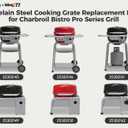 17 1/8" Porcelain Steel Cooking Grate Replacement Parts for Charbroil Bistro Pro Series Grill 25302145 25302146 25302161 25302150 Charbroil Grill Replacement Parts Cooking Grate