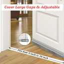 2 Pcs Door Sweep for Bottom of Door,Integrated Under Door Draft Stopper with Brush,Weather Stripping with Self Adhesive,Under Door Seal for Protection Against Dust,Cold,Heat,Noise 39.37" L/2" W(Grey)