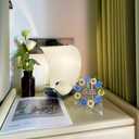 Teacher Appreciation Gifts for Women Resin Floral Keepsake Plate Decor with Pressed Real Flowers (Blue & White) Unique Thank You Gift for Teachers