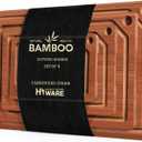 Hiware 4 Pieces Extra Large Wooden Cutting Boards Set- Bamboo Cutting Boards for Kitchen Meal Prep & Serving, Cutting Board with Deep Juice Groove & Built-in Handles, Charcuterie & Chopping Board (Brown)