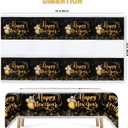 2 x MiniRed Happy New Year Plastic Table Cloth for Parties, Plastic Table Cover 2026, Disposable Party Table Clothes Decorations Supplies(70.8 X 42.5)