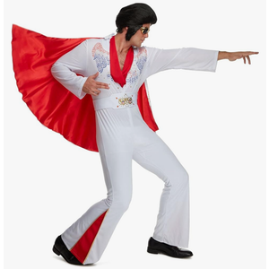 Morph Vegas Rockstar Adult Disco Jumpsuit Costume - Men's 50s & 70s Halloween Costume, L