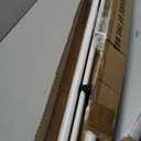 Heavy Duty Double Curtain Rods with Cylindrical Cap Finials - 72 to 144' Telescoping Rods, 1 Inch Front, 5/8 Inch Back - Matte White