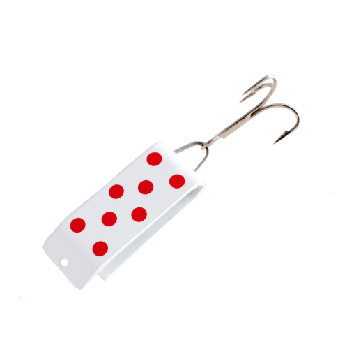 Jake'S Lures Spin Fishing Equipment, 1/4 oz, White with Red Pack of 2 