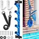 Swimming Pool Accessories Holder, Pool Cleaning Accessory Organizer and Holder Rack, Pool Tool Organizer Storage Rack for Poles, Skimmers, Leaf Rakes, Nets, Brushes, Vacuum Hose