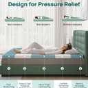 3 Inch Firm Mattress Topper Queen Size, Mattress Topper with 2-Sided Cover, Memory Foam Bed Topper with Soft & Firm Options for Back Pain Relief, Ergonomic 5-Zone Design, CertiPUR Certified
