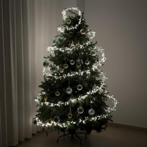 Christmas String Lights with Extra Reinforced Iron Wire and Pliers, 8 Mode Remote Control, Warm White LED String Lights for Christmas Tree Indoor Outdoor Camping Decor (40 ft)